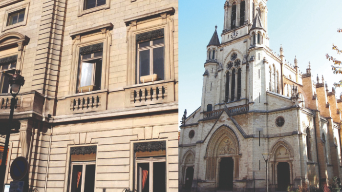 mairie et eglise sainte blandine